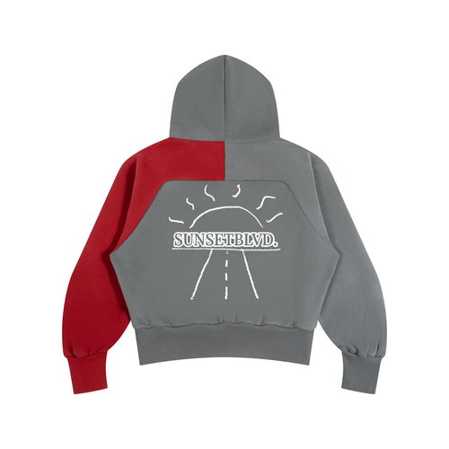 Unisex Color-Block Fleece Hoodie