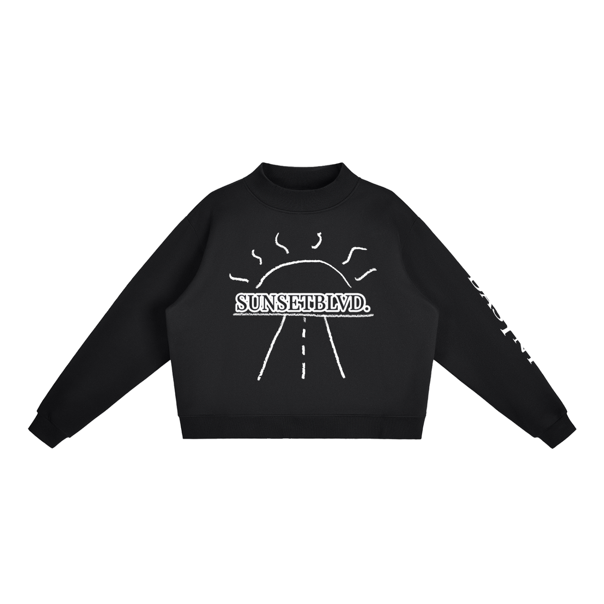 Essential Fleece Mock-Neck Crew Sweatshirt