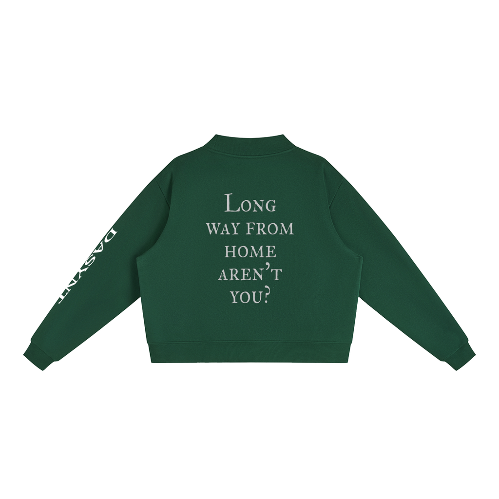 Essential Fleece Mock-Neck Crew Sweatshirt