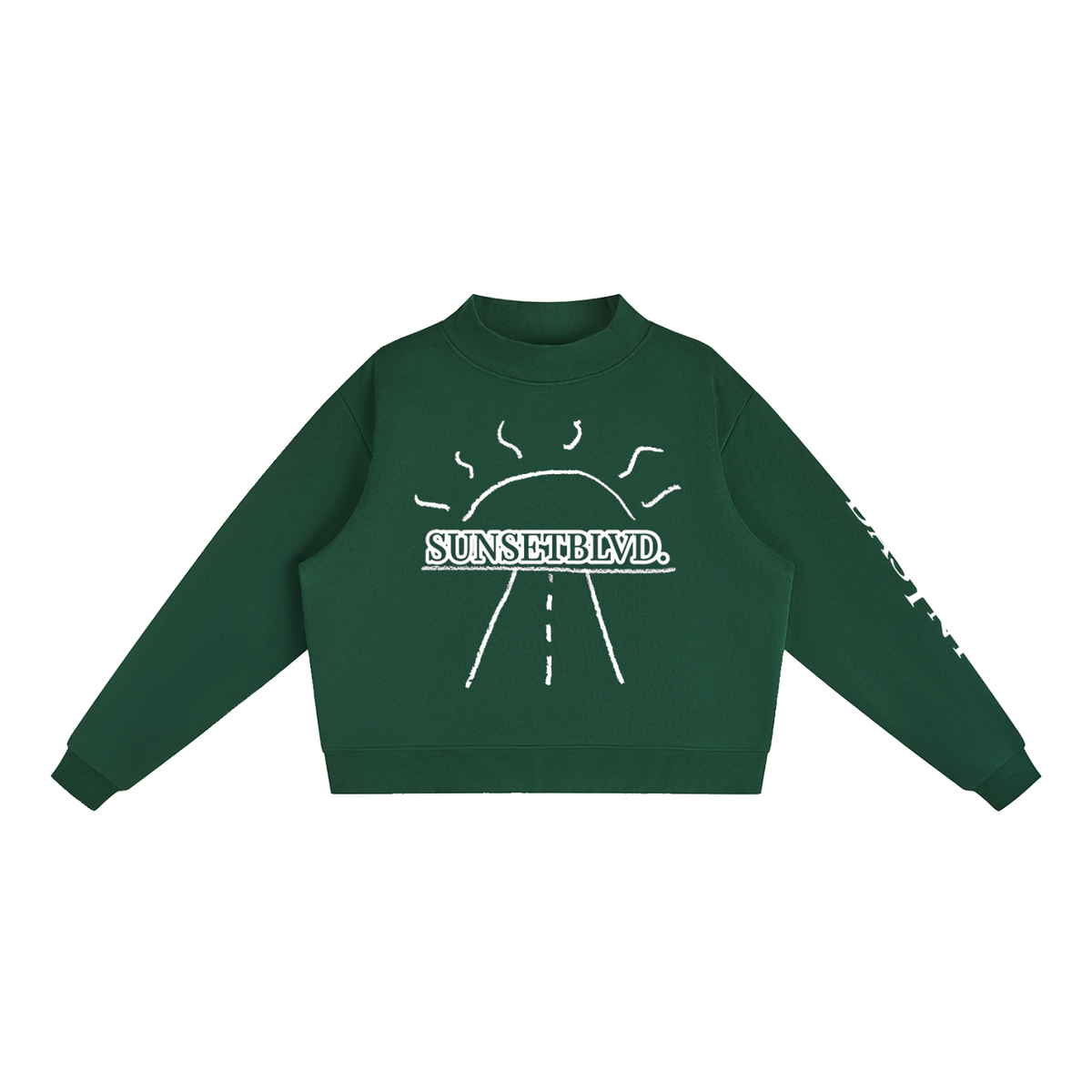 Essential Fleece Mock-Neck Crew Sweatshirt
