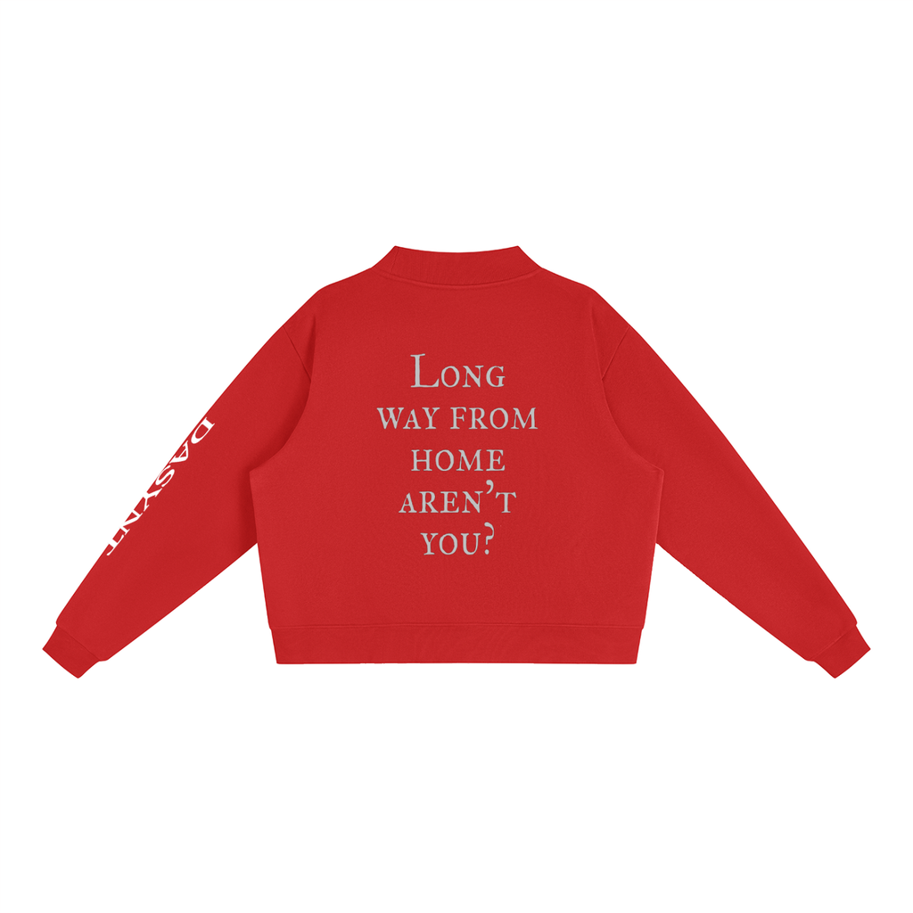 Essential Fleece Mock-Neck Crew Sweatshirt