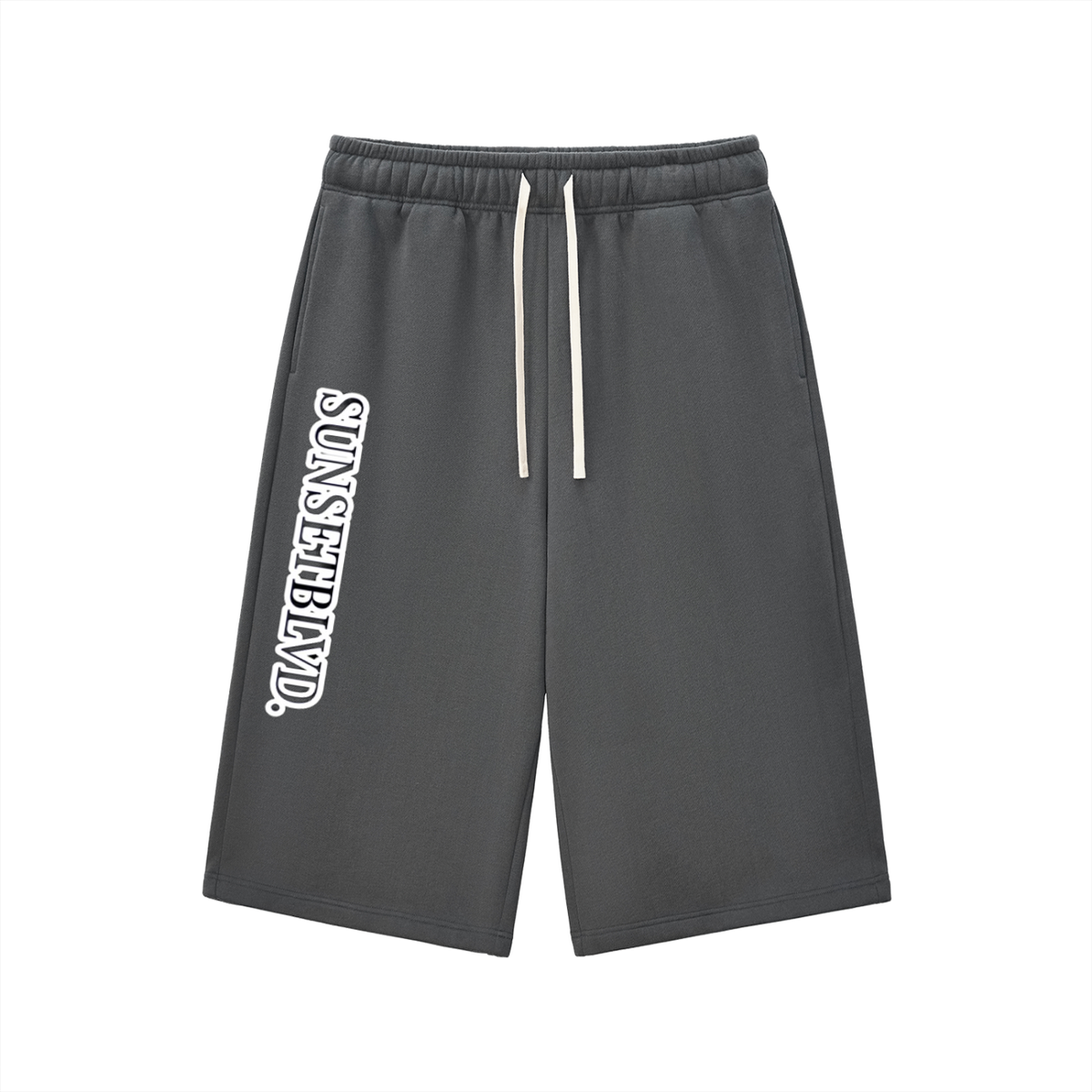 Relaxed Drawstring Three-quarter Sweatpants