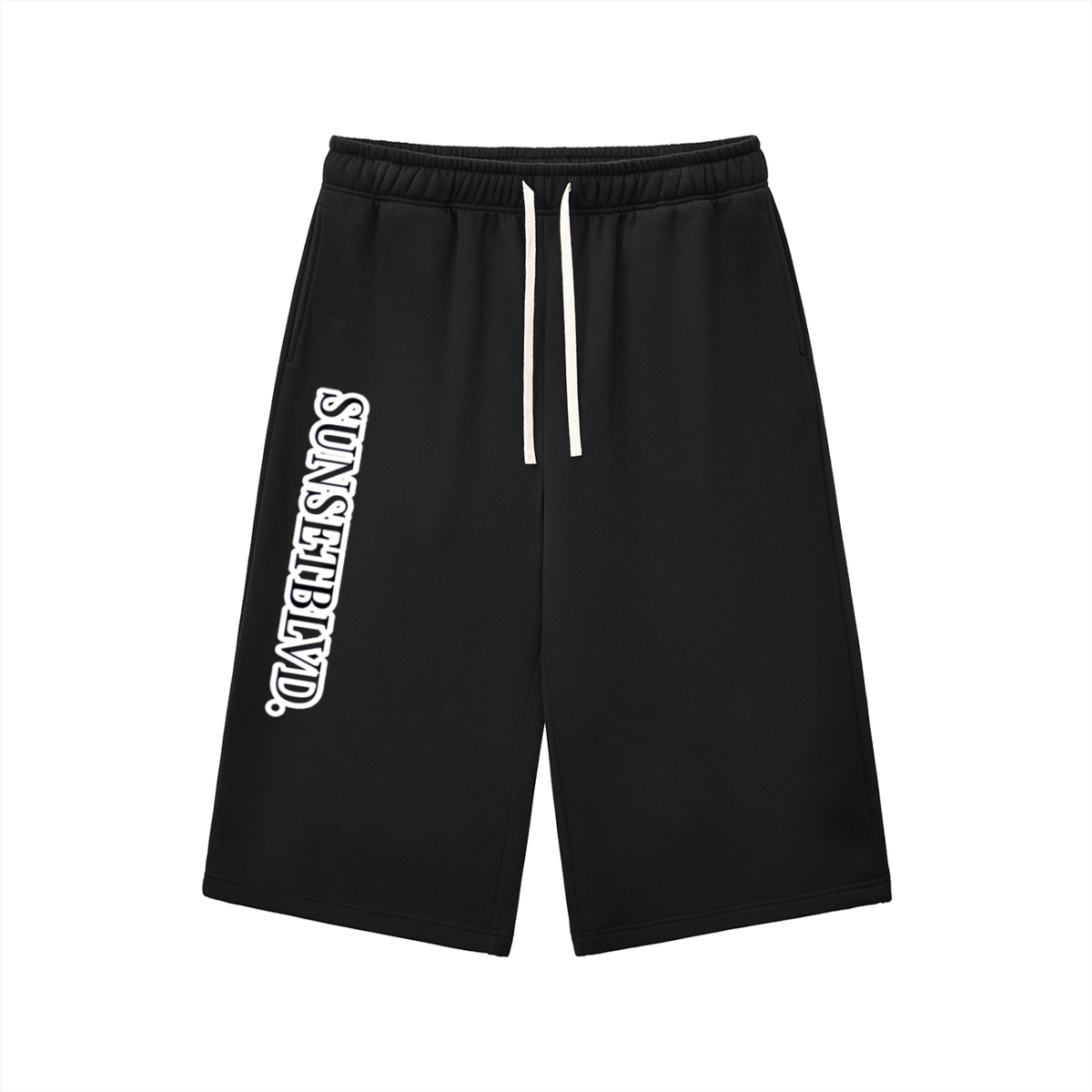 Relaxed Drawstring Three-quarter Sweatpants